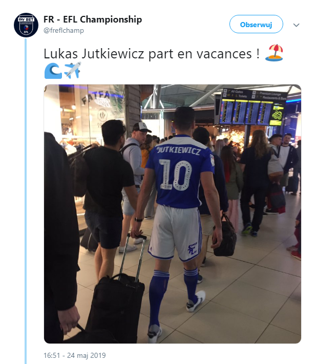 W takim stroju zawodnik Birmingham, Lukas Jutkiewicz leci na wakacje :D